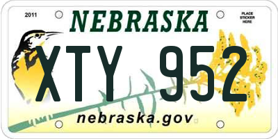NE license plate XTY952