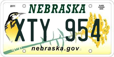 NE license plate XTY954