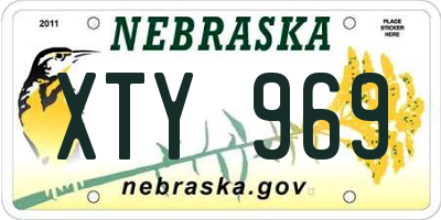 NE license plate XTY969