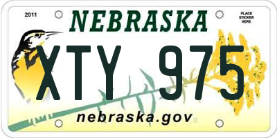 NE license plate XTY975