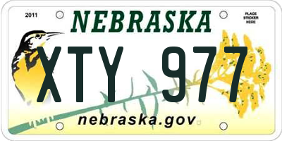 NE license plate XTY977