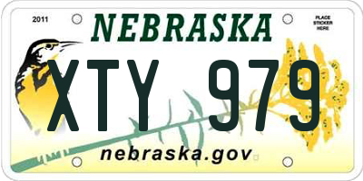 NE license plate XTY979