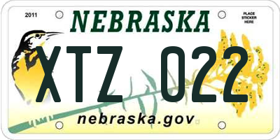 NE license plate XTZ022