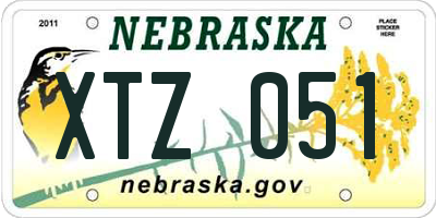 NE license plate XTZ051