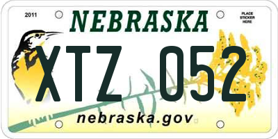 NE license plate XTZ052