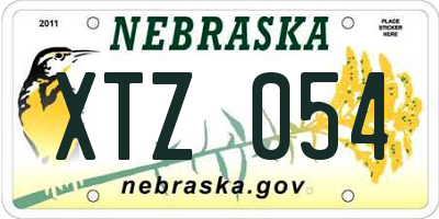 NE license plate XTZ054