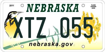 NE license plate XTZ055