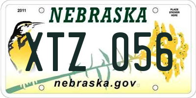 NE license plate XTZ056