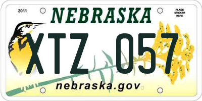 NE license plate XTZ057
