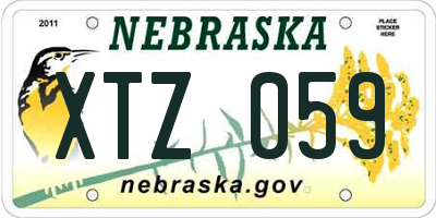 NE license plate XTZ059
