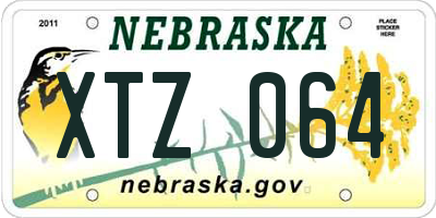 NE license plate XTZ064