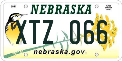 NE license plate XTZ066
