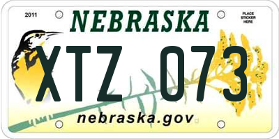 NE license plate XTZ073