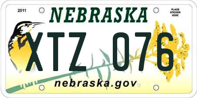 NE license plate XTZ076