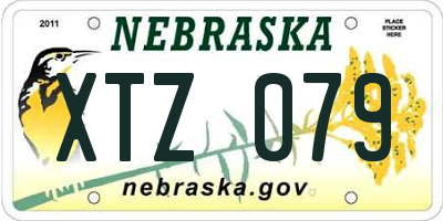 NE license plate XTZ079