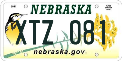 NE license plate XTZ081