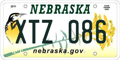 NE license plate XTZ086