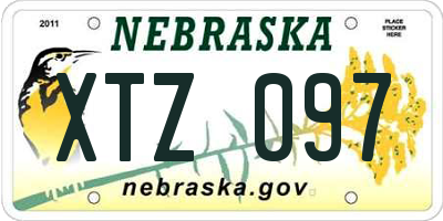 NE license plate XTZ097