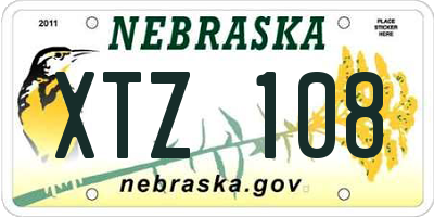 NE license plate XTZ108