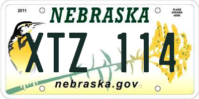 NE license plate XTZ114