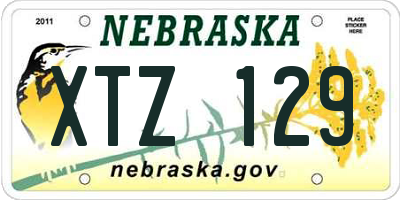 NE license plate XTZ129