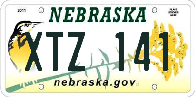 NE license plate XTZ141