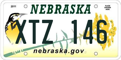NE license plate XTZ146