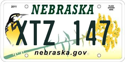 NE license plate XTZ147