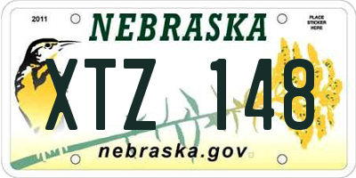 NE license plate XTZ148