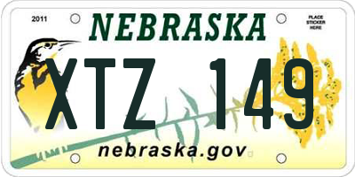 NE license plate XTZ149