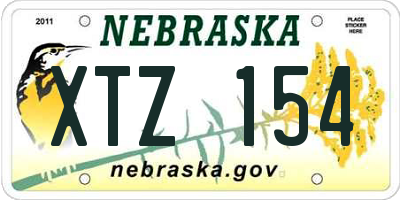 NE license plate XTZ154