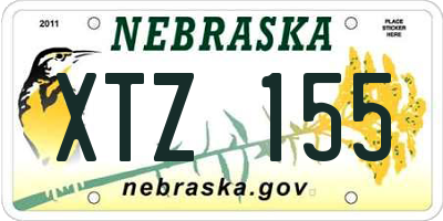 NE license plate XTZ155
