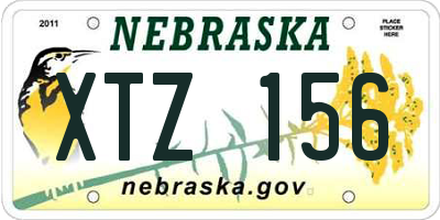 NE license plate XTZ156