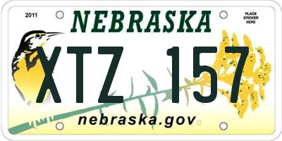 NE license plate XTZ157