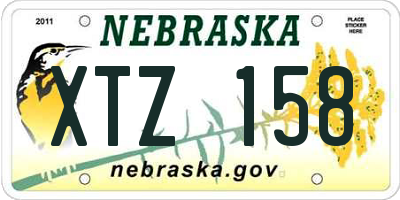 NE license plate XTZ158