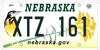 NE license plate XTZ161