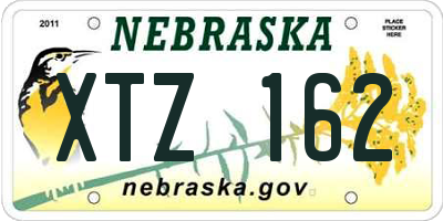 NE license plate XTZ162
