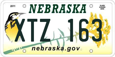 NE license plate XTZ163