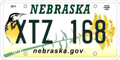NE license plate XTZ168
