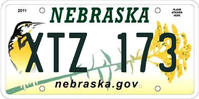 NE license plate XTZ173