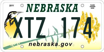NE license plate XTZ174