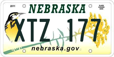 NE license plate XTZ177