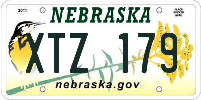 NE license plate XTZ179