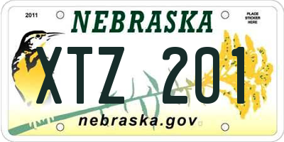 NE license plate XTZ201