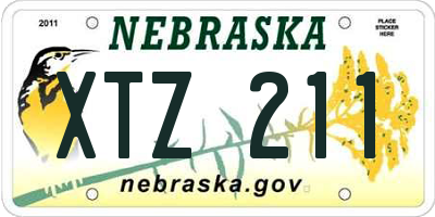 NE license plate XTZ211