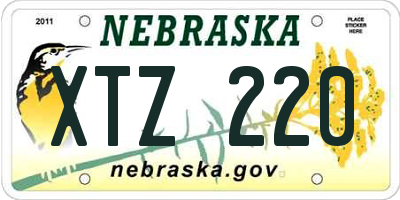 NE license plate XTZ220