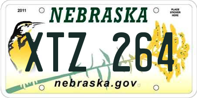 NE license plate XTZ264