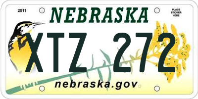 NE license plate XTZ272