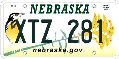 NE license plate XTZ281
