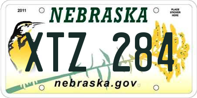 NE license plate XTZ284